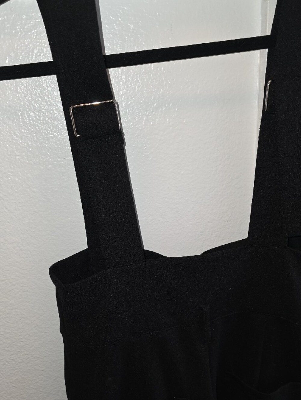 Haute Monde Black Button-Front Wide-Strap Jumpsuit - Picture 5 of 7